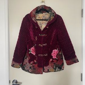 Velvet Embroidered Floral Jacket